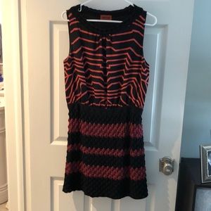Missoni Dress - black & coral